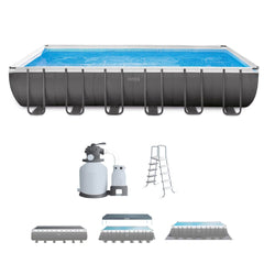 Intex 26363EH 24' x 12' x 52" Rectangular Ultra XTR Frame Swimming Pool w/ Pump