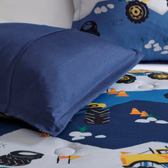 Intelligent Design Kids Gavin Monster Truck Blue Comforter Set