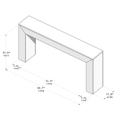 Plank and Beam Grande Console Table - 66"