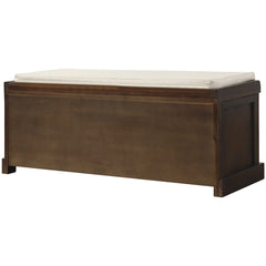 Merax Entryway Storage Bench with 3 Removable Baskets and Cushion