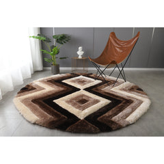 Mateos Shag Collection Geometric Area Rug