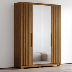 Meble Furniture California Wardrobe with Mirror, 69.3"W x 20.5"D x 90.6"H, Brazilian Made