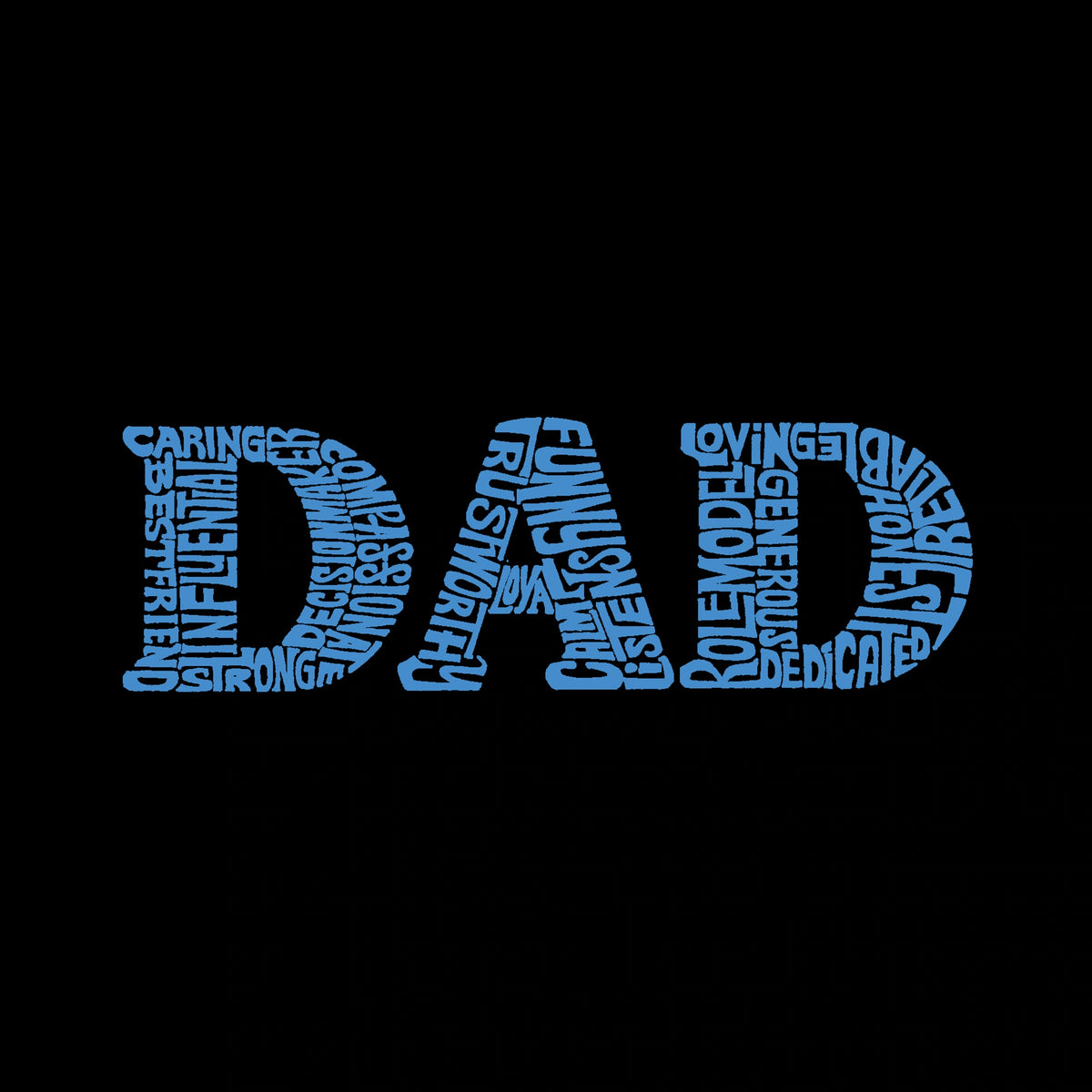 LA Pop Art Men's Raglan Baseball Word Art T-shirt - Dad