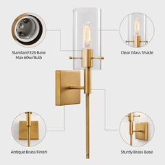 KAWOTI 5.5"W 2-light Dimmable Wall Sconce (Set of 2)