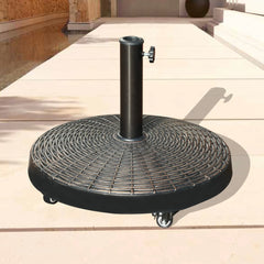 Free Standing Round Patio Umbrella Base with Wheels