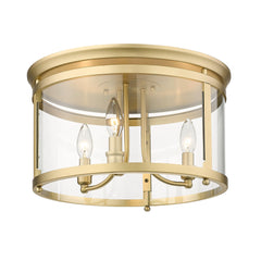 Golden Lighting Payton 3-light Flush Mount in Matte Black