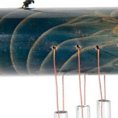 Novica Handmade Early Morning Song In Blue Bamboo Wind Chime