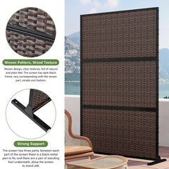 Privacy Screen Outdoor Free Standing Outdoor Screen Panel - 72"H x 47"W