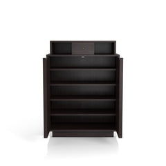Icel Contemporary Espresso 5-shelf Shoe Cabinet by Furniture of America