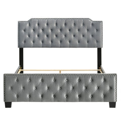 Furniture of America Galavant Modern Tufted Fabric Panel Bed