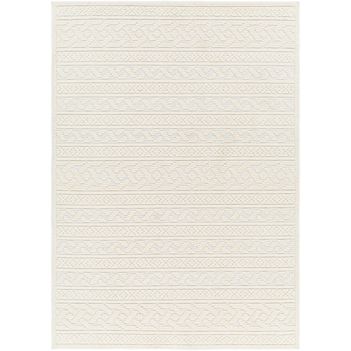 Livabliss Melitta Global Stripe Machine Washable Area Rug