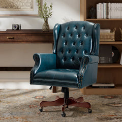 Maximiliano Traditional Swivel Executive Chair with Tufted Back by HULALA HOME