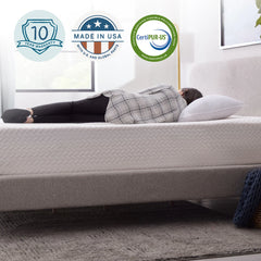 Lucid SureCool 12-inch Gel Memory Foam Mattress, Made in the USA