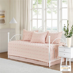 Intelligent Design Brooklyn Cotton Jacquard 5pcs w/Chenille Dots Daybed Set