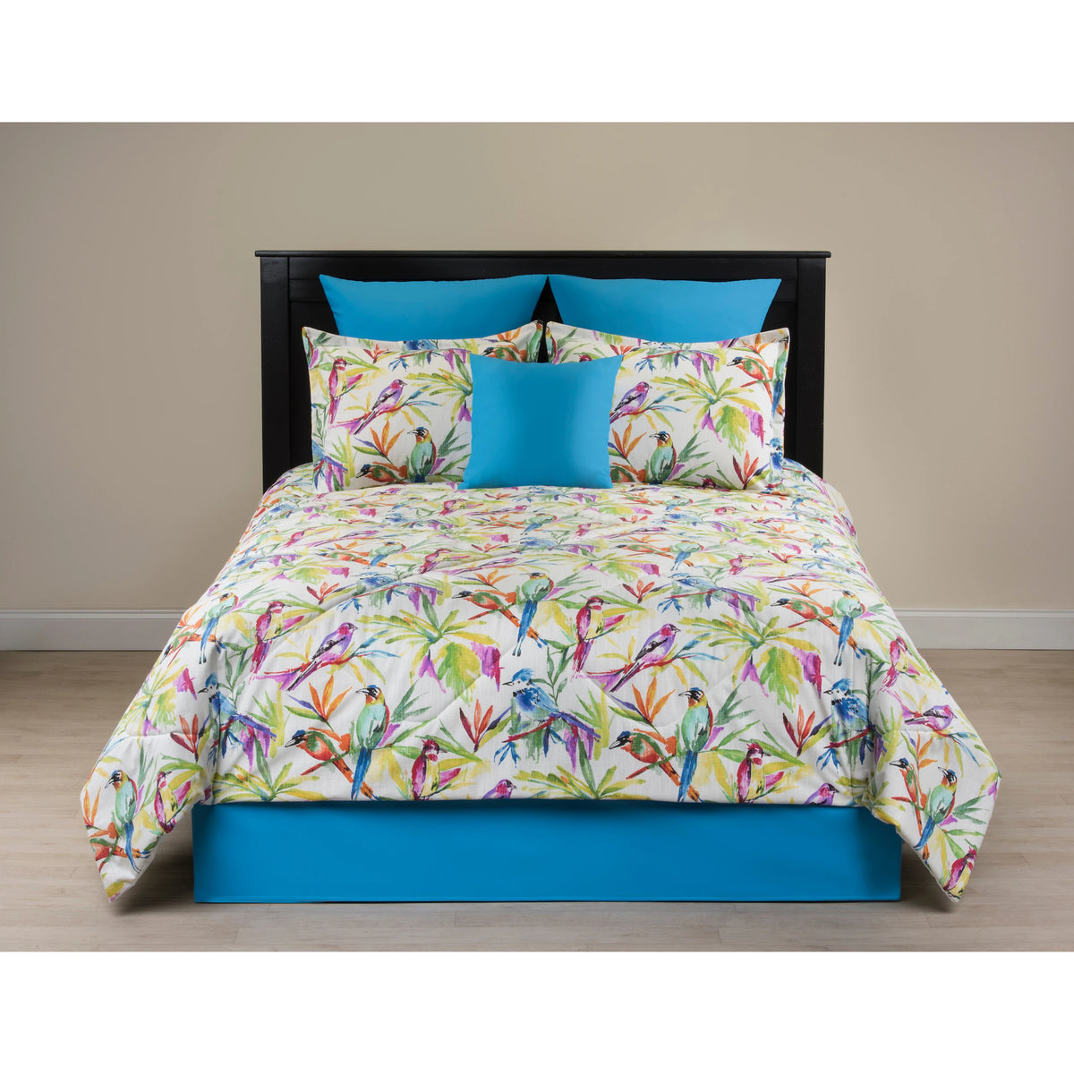 Songbirds linen daybed set tropical birds