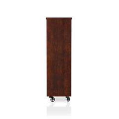 Layson Transitional Walnut 5-shelf Mobile Cabinet by Furniture of America
