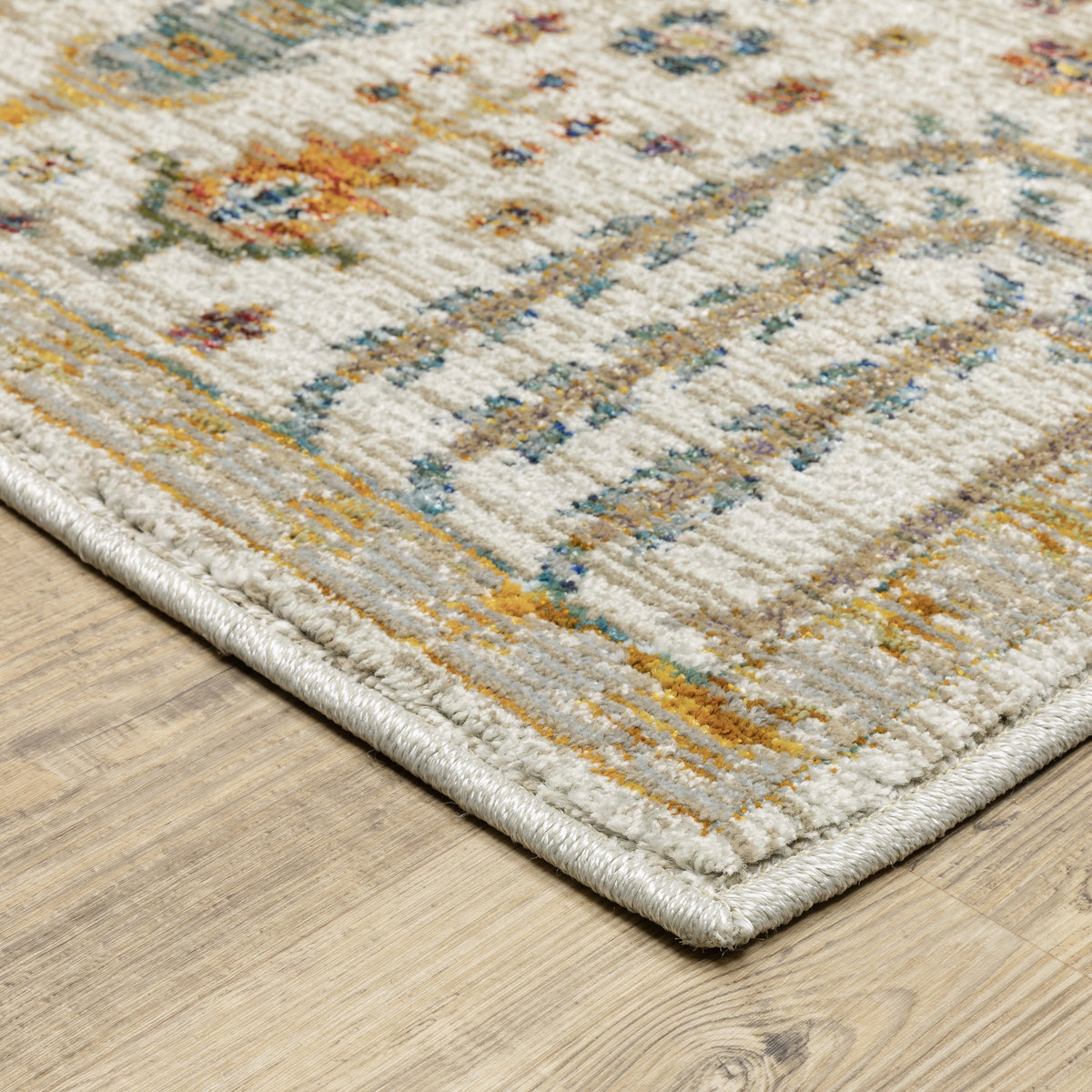 Style Haven Adalynn Ancient Traditions Ivory/Gold Area Rug