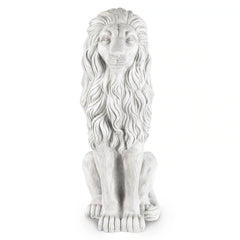 Glitzhome 36.25"H Oversized MGO Bronze/White/Black Guardian Sitting Lion Garden Statue