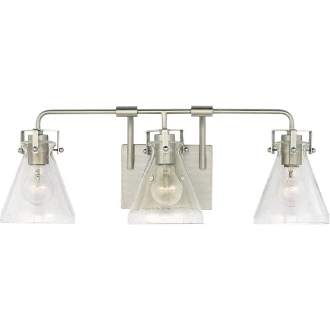 Generation Lighting Jaden modern industrial 3-light indoor dimmable bath vanity wall sconce