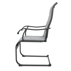 Outdoor Patio Dining Chairs, Breathable Textilene, Iron Frame