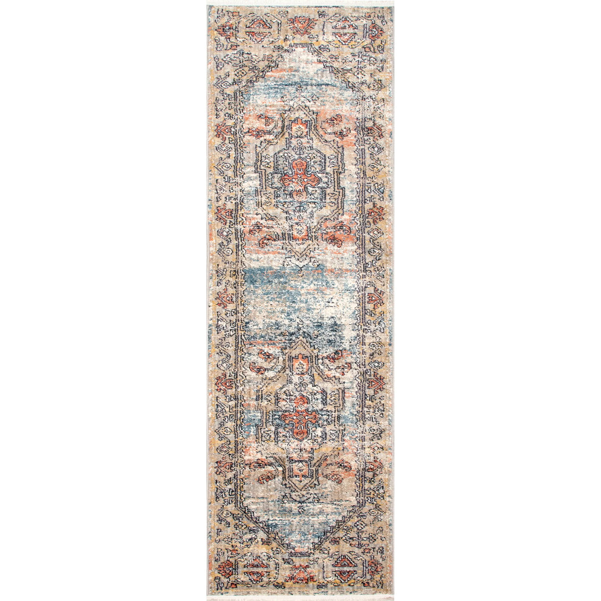 Nuloom Marley Traditional Medallion Fringe Area Rug