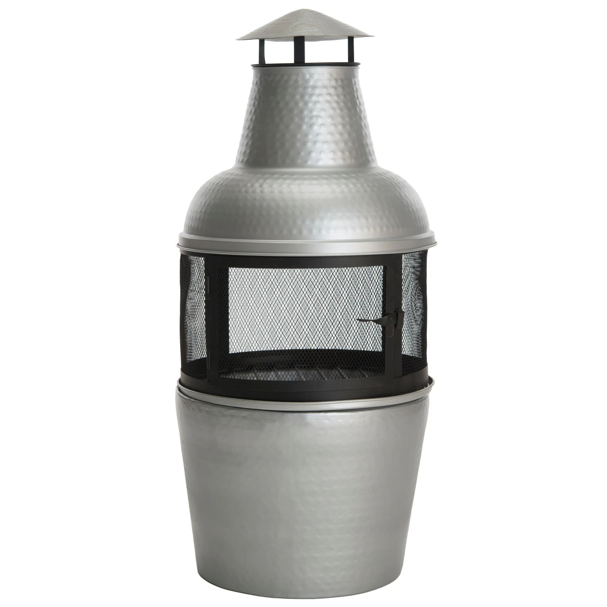 SAFAVIEH Mirbana Silver/ Black Chiminea - 18" x 18" x 40" - 18Wx18Dx40H
