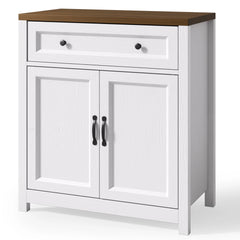 Kitchen Storage Cabinet with Adjustable Shelf, Farmhouse Coffee Bar Sideboard Buffet with Large Drawer
