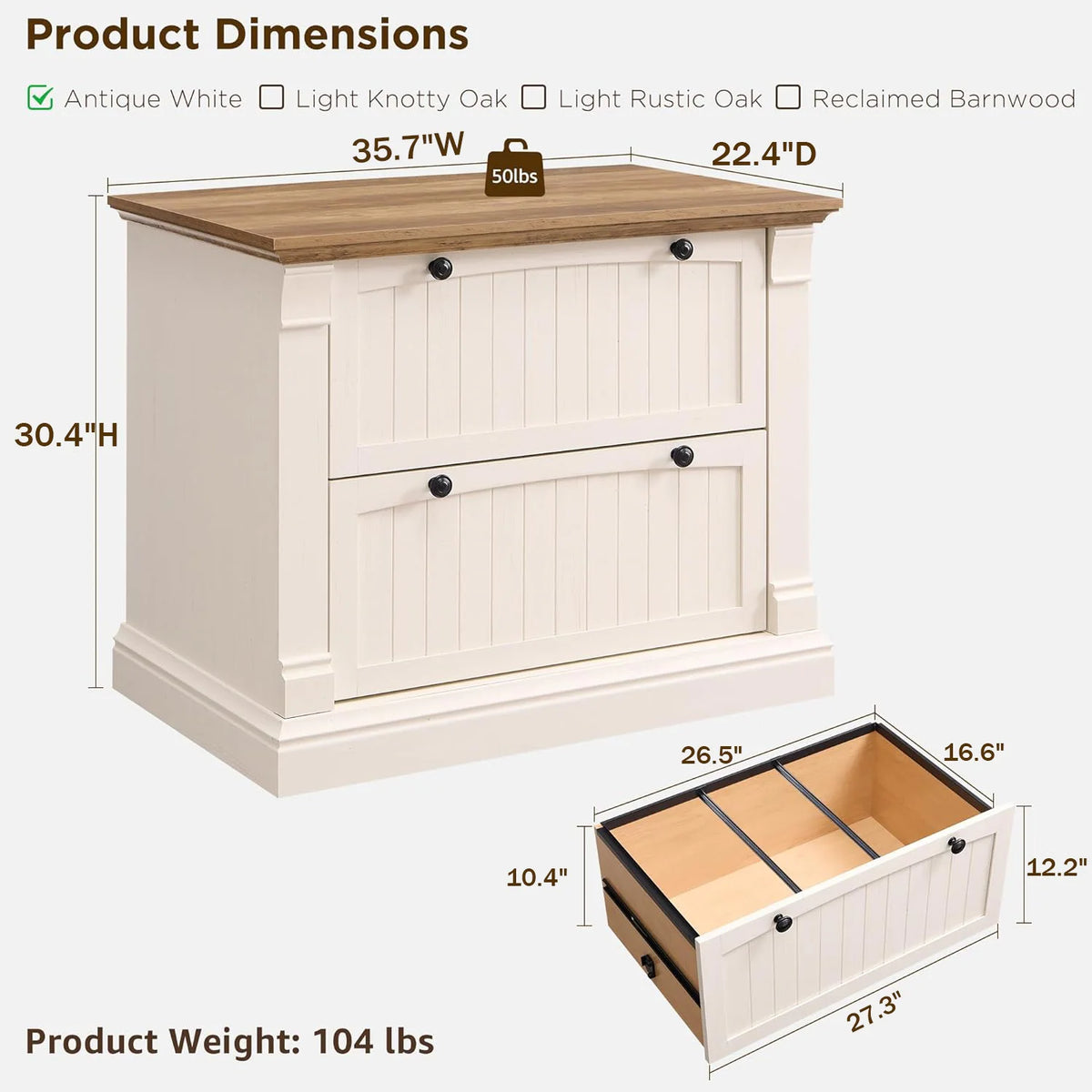 Rustic Wood File Cabinet , Filing Cabinet for Home Office, Living Room