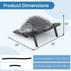 Gymax 3PCS Colar Dome Heater w/ Transparent Cover Black Heating Coil