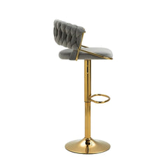 Modern Velvet Counter Bar Stools with Backs(Set of 4)