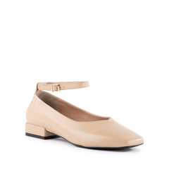 Seychelles Pumpkin Leather Ankle-Strap Flat