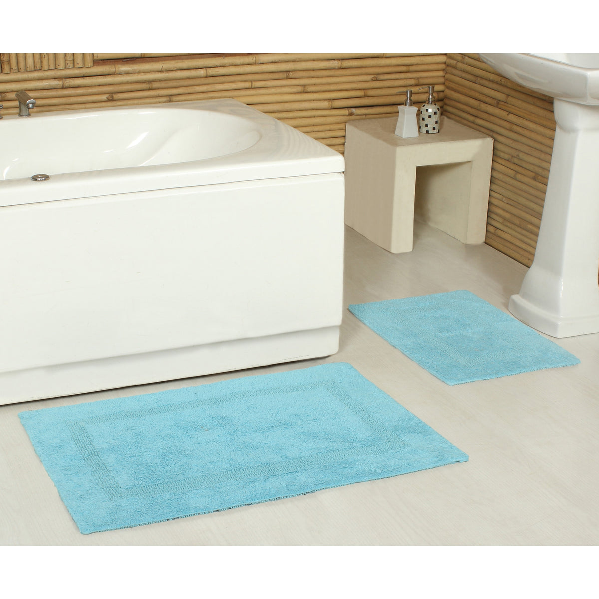 Fabstyles Basix Soft & Absorbent Reversible Cotton Bath Rug