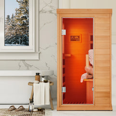 EROMMY up to 3 Person Infrared Sauna with 15-Minute Warm-Up Heater Tube and Carbon Plate