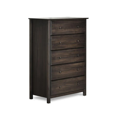Grain Wood Furniture Shaker 5-drawer Solid Wood Chest