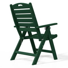 Laguna Foldable Highback Patio Dining Chair with Adjustable Recline Feature