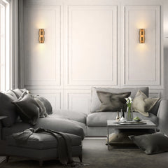 2 - Light Steel Flush Mounted Ring Wall Sconce