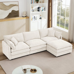 Modular Sectional Sofa, 102 Inch L Shaped Couch Set for Living Room