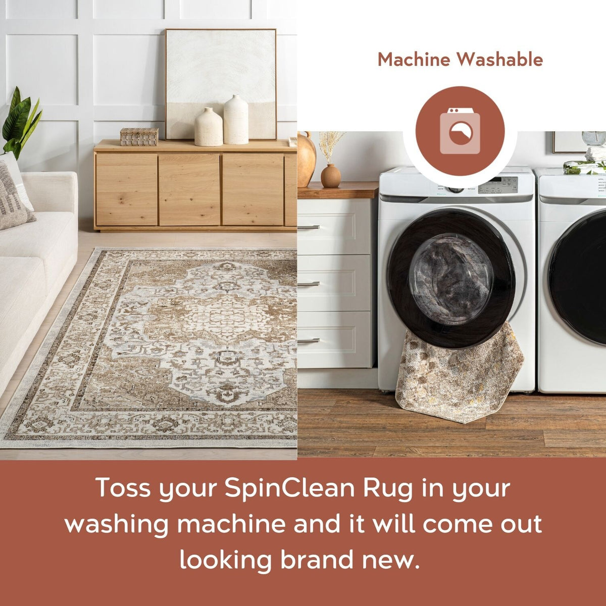 Nuloom Cady SpinClean Machine Washable Transitional Area Rug