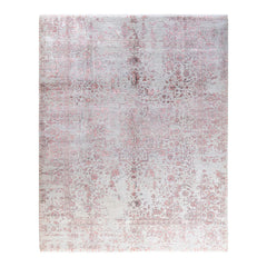 Ikat One-of-a-Kind Hand-Knotted Area Rug - Gray, 8' 1" x 10' 1" - 8' 1" x 10' 1"