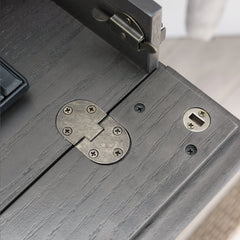 Grey Corner 1 Drawer Metal Computer/Writing Desk
