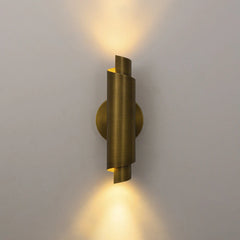 2-Light Mid-Century Dimmable LED Linear LED Vanity Wall Lamp