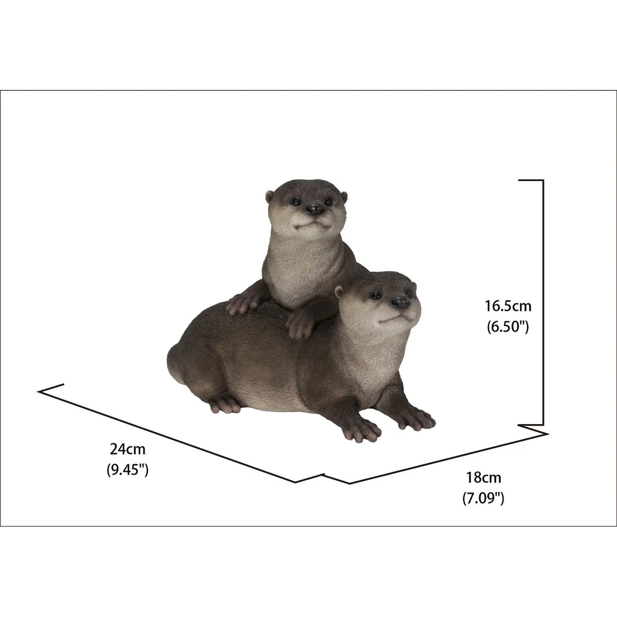 Playful Otters - Ultra Realistic Garden Statue