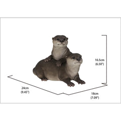 Playful Otters - Ultra Realistic Garden Statue