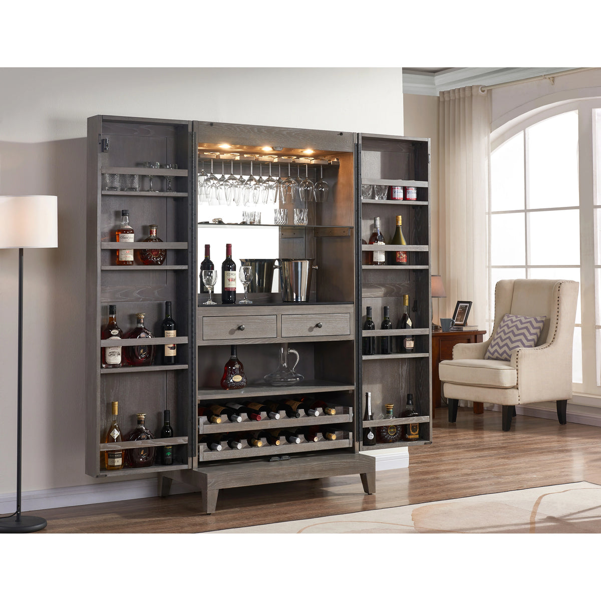 The Westbrook Home Bar and Wine Cabinet