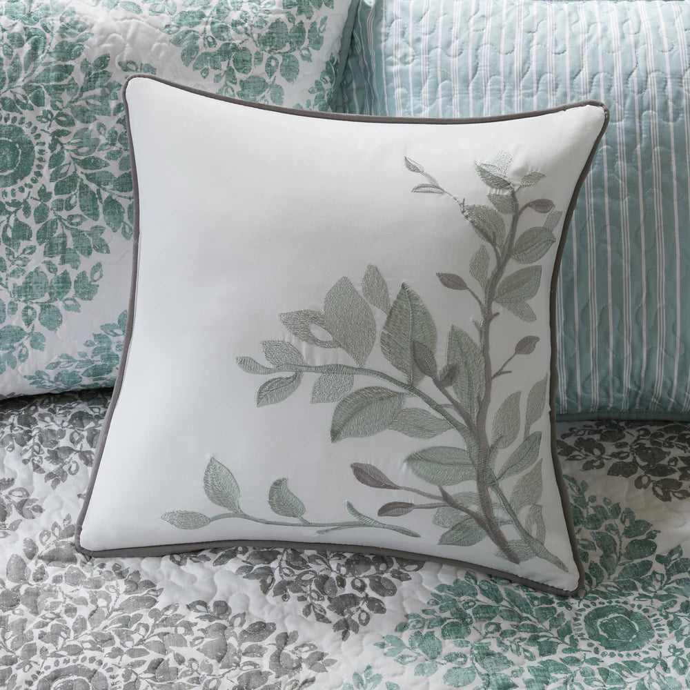 Madison Park Claire Aqua Printed 6-piece Day Bed Cover Set