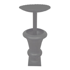 Ornate Round Cast Aluminum Metal 40-in Bird Bath and Planter Vase Combo