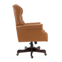 Maximiliano Traditional Swivel Executive Chair with Tufted Back by HULALA HOME