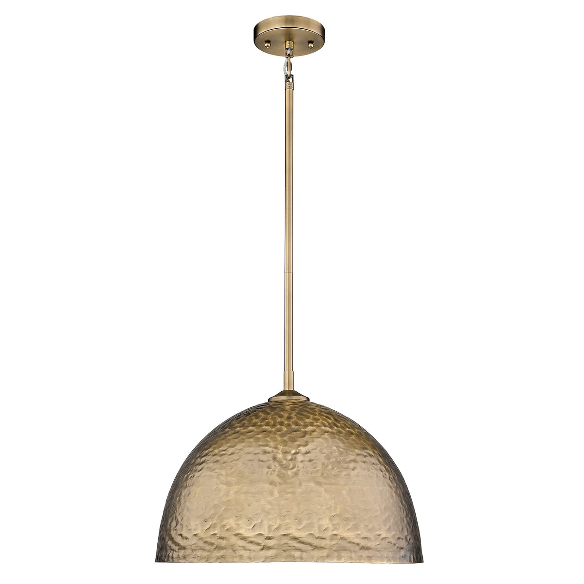 Golden Lighting Shepard 1-light Pendant in Modern Brass and Modern Brass shade - Modern Brass