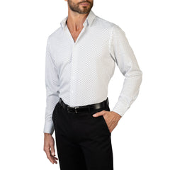 Nautica Men's Wrinkle-Resistant Printed Performance Dress Shirt