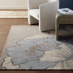 NICOLE MILLER NEW YORK Flora Grandeur Bloom Handcrafted Wool Area Rug